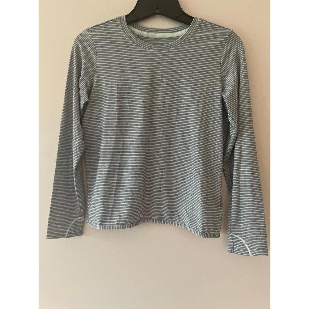 Athleta Girl Be Bold Striped Long Sleeve Top Large